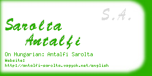 sarolta antalfi business card